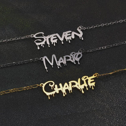 Personalized Gothic Name Necklace