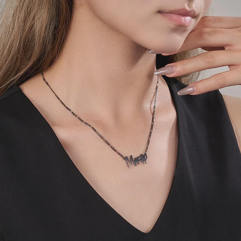 Personalized Gothic Name Necklace