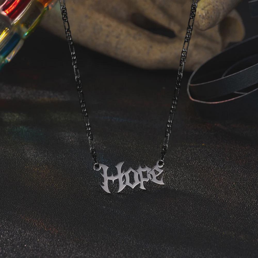 Personalized Gothic Name Necklace