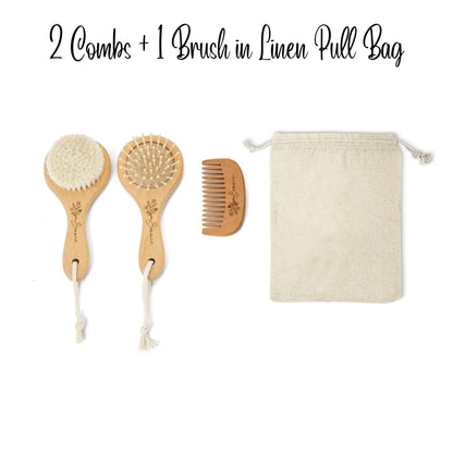 Personalized Birth Flower Baby Brush & Comb Set
