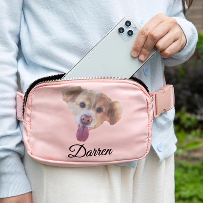 Personalized Pet Face Photo Belt Bag