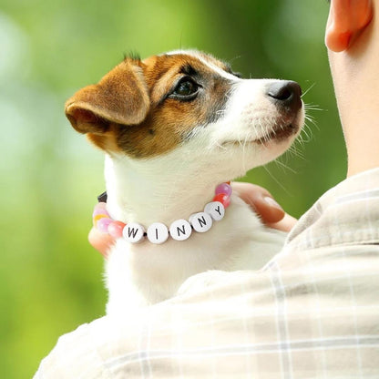 Individuell gestaltetes Halsband und Armband für Haustierbesitzer, passendes Freundschafts-Set aus Perlenhalsband und Armband für Haustier und Besitzer, Geschenkidee für Tierliebhaber