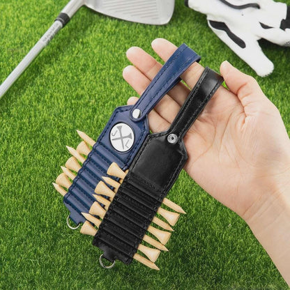Custom Engraved  Leather Golf Tee Holder