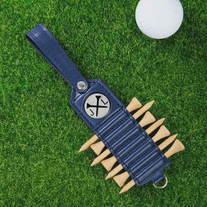 Custom Engraved  Leather Golf Tee Holder