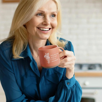 Personalized Birth Flower Ceramic Mug