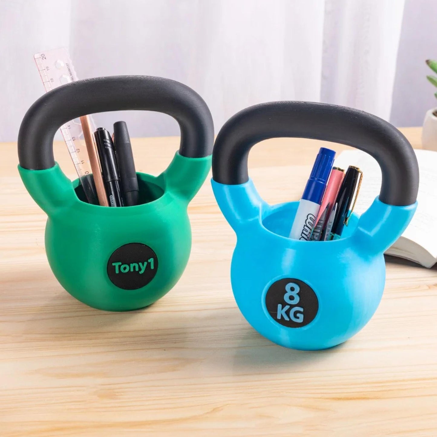 Personalized Kettlebell Pencil Holder
