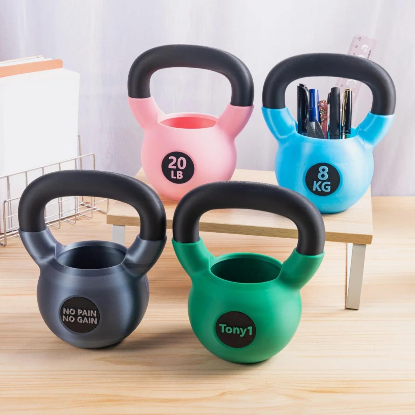 Personalized Kettlebell Pencil Holder