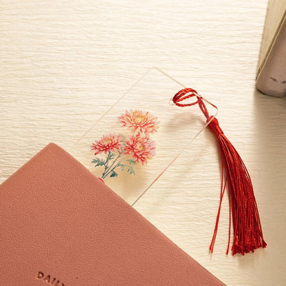 Personalized Birth Flower Bookmark with Tassel