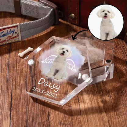 Pet Portrait Clear Fur Memorial Box