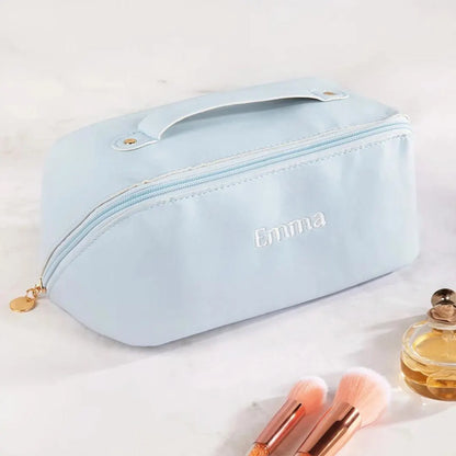 Custom Name Vegan Leather Toiletry Bag