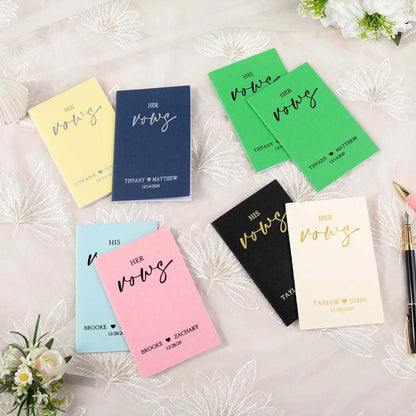 Custom Wedding Vow Books of Bride and Groom