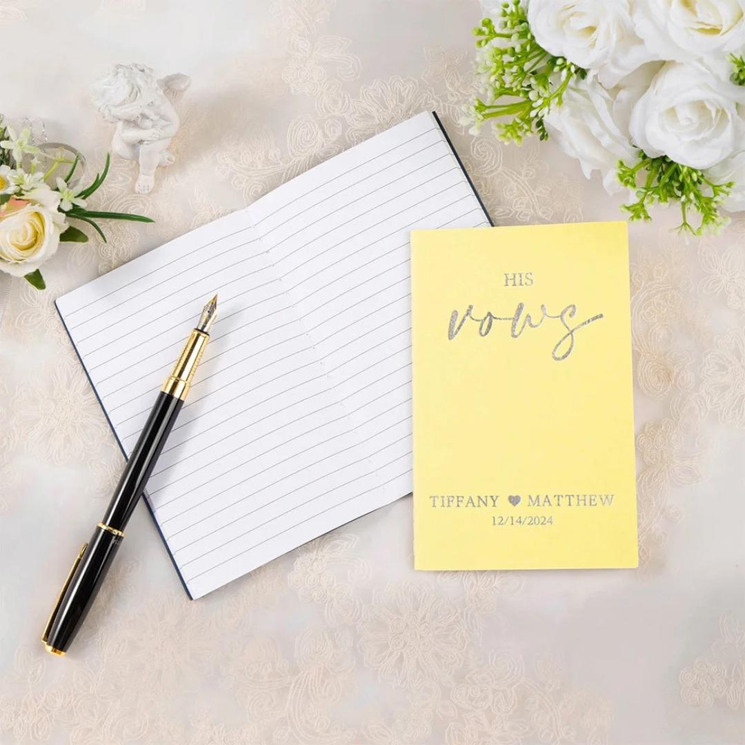 Custom Wedding Vow Books of Bride and Groom