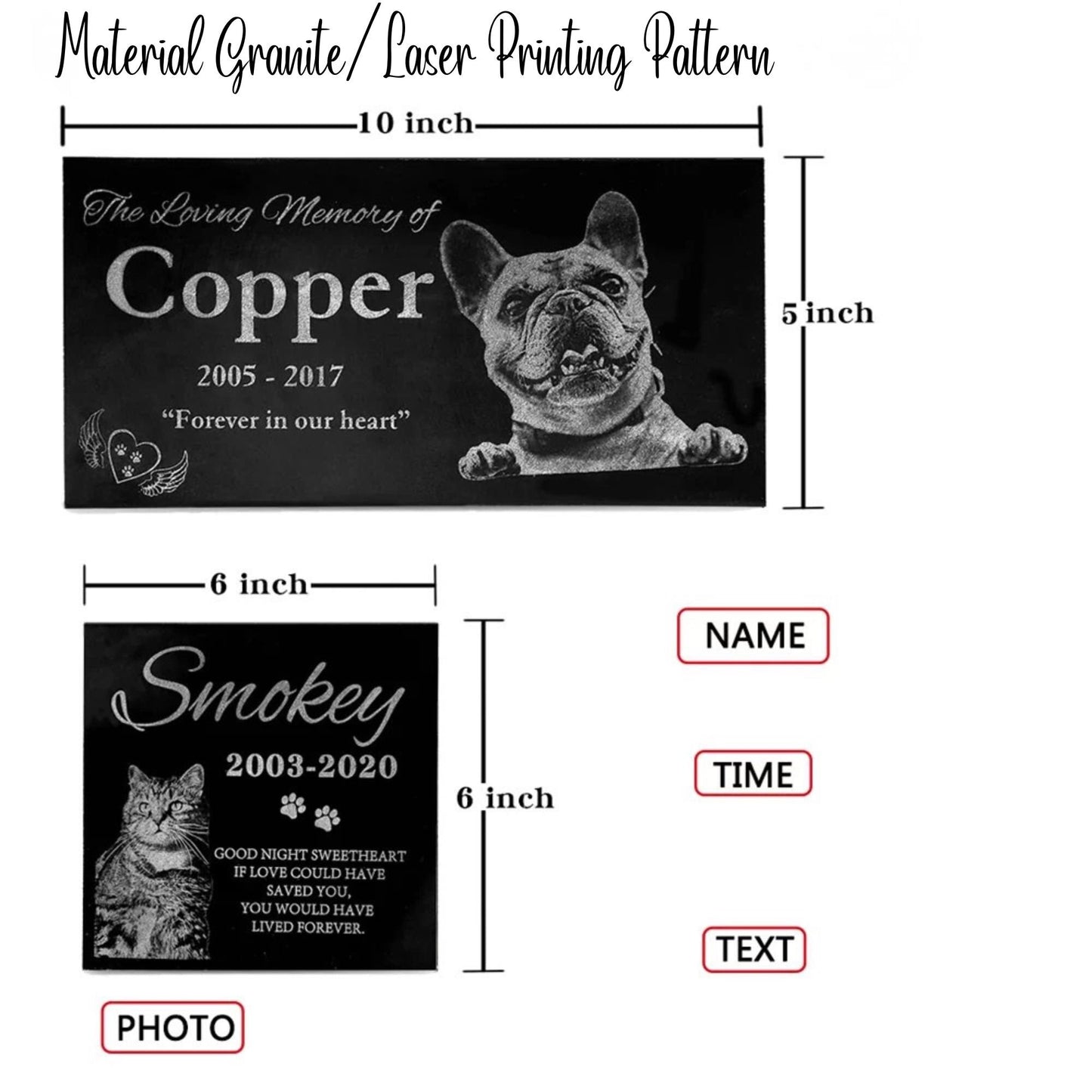 Personalized Pet Memorial Tombstone