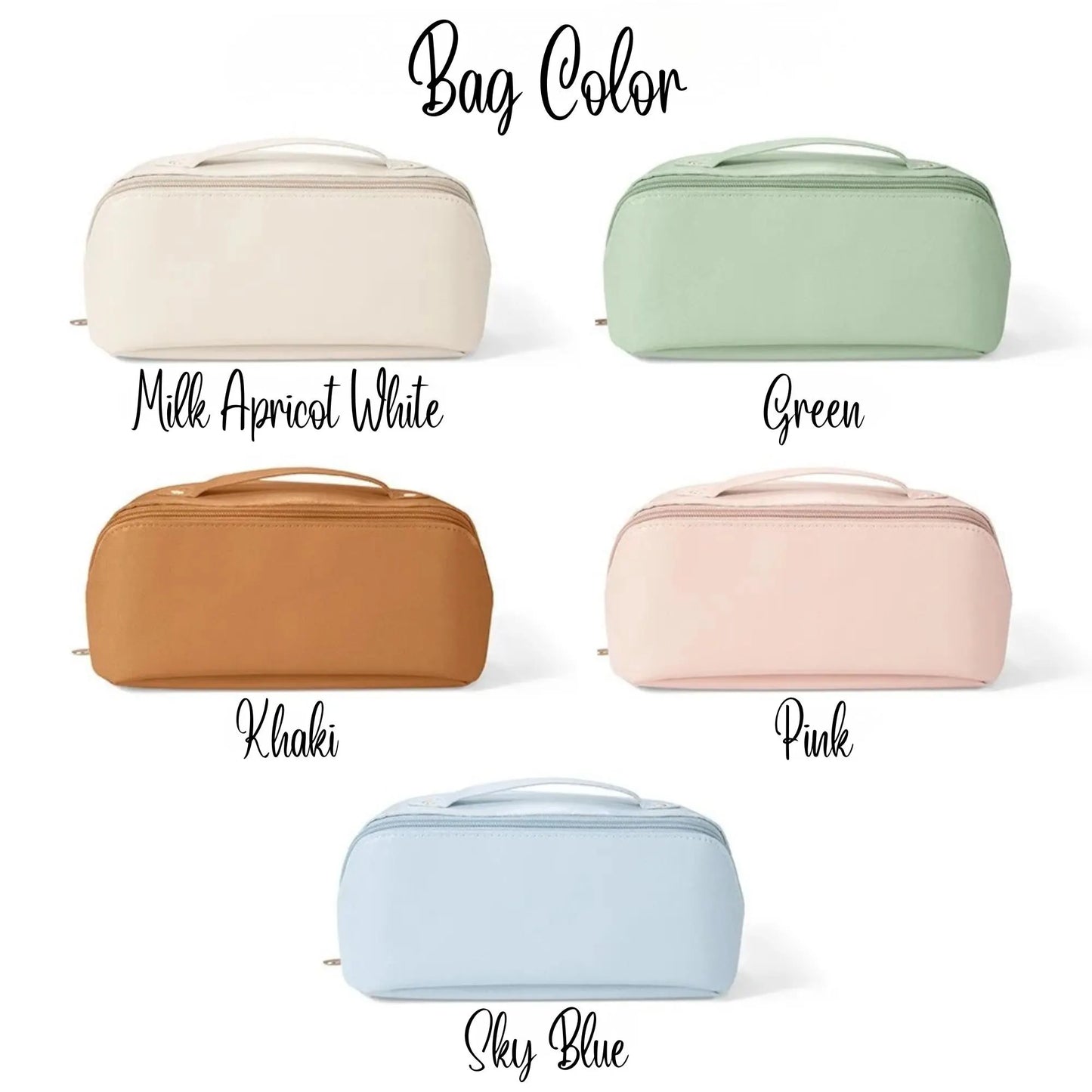Custom Name Vegan Leather Toiletry Bag