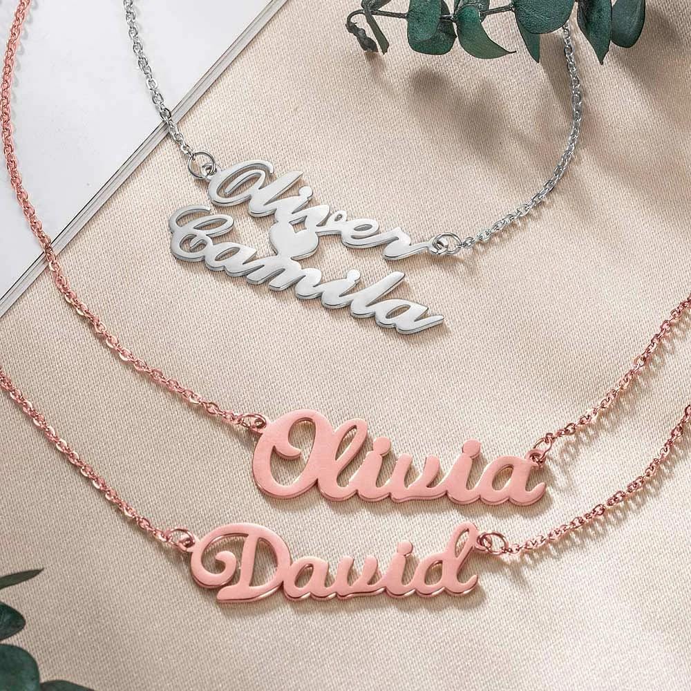 Custom Name Double Layer Necklace