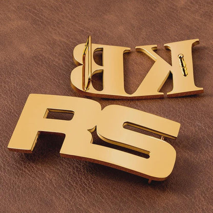 Custom Stainless Steel Belt Buckle with Initials