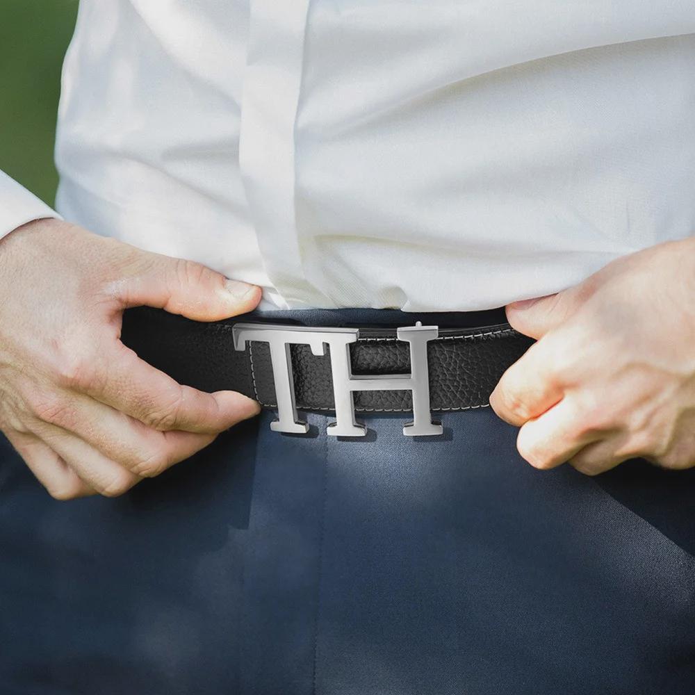 Custom Stainless Steel Belt Buckle with Initials