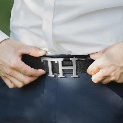 Custom Stainless Steel Belt Buckle with Initials