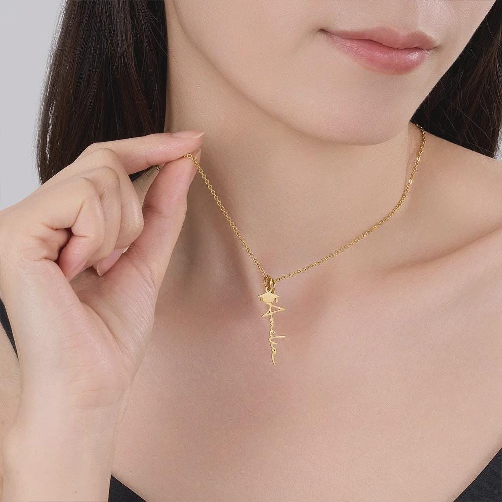 Dainty Graduation Cap Necklace with Name