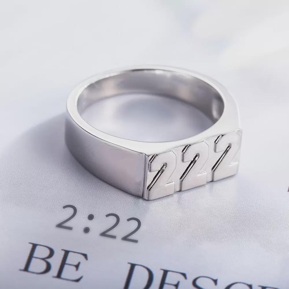 Custom Signet Ring with Name, Angel Number or Year