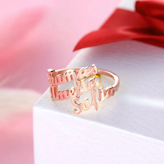 Personalized 3 Names Ringzed