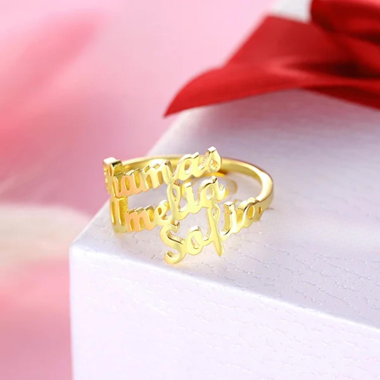 Personalized 3 Names Ringzed