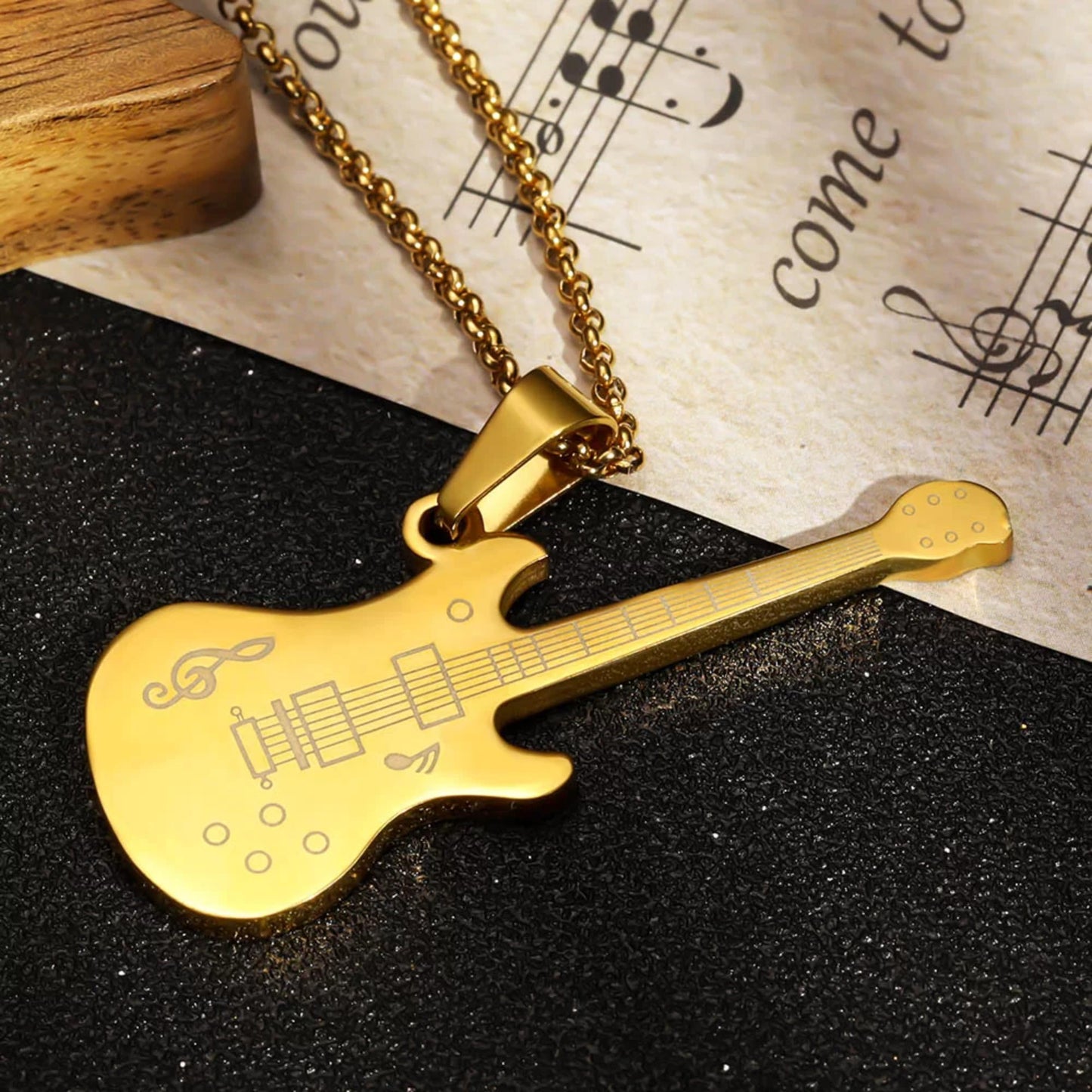 Personalized Electric Guitar Necklace