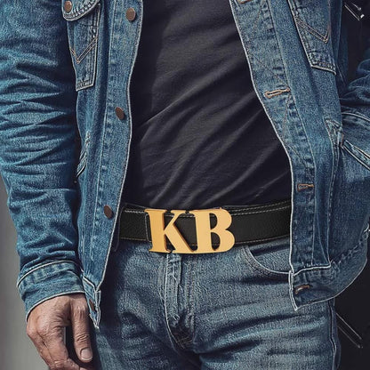 Custom Stainless Steel Belt Buckle with Initials