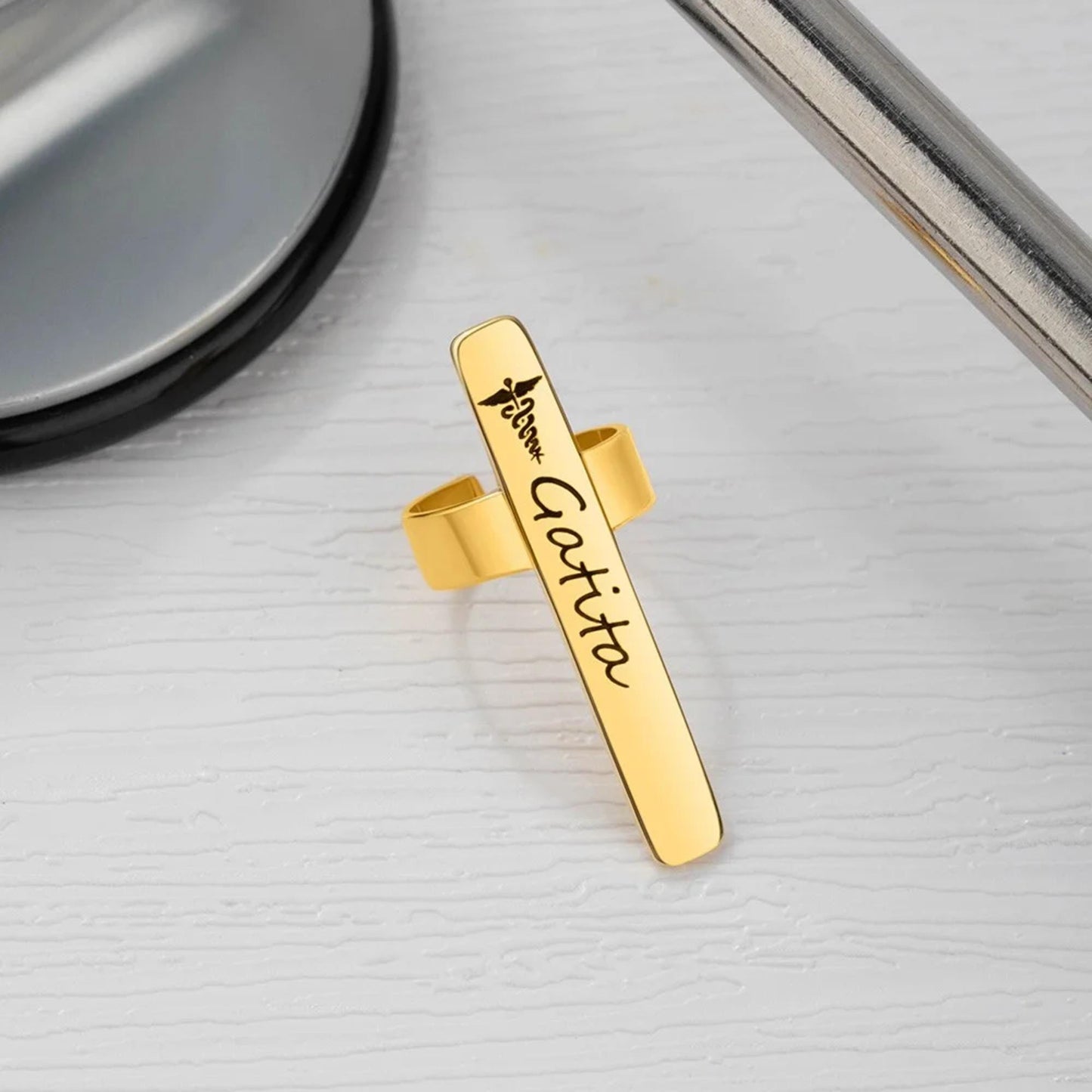 Custom Cross Stethoscope Name Tag