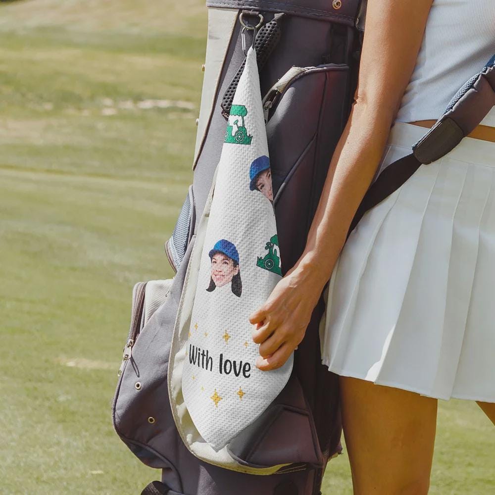Custom Photo Golf Towel with Face