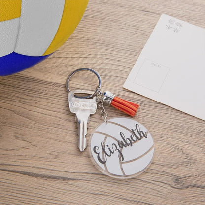 Set of 2 Personalized Volleyball Bag Tags with Tassel