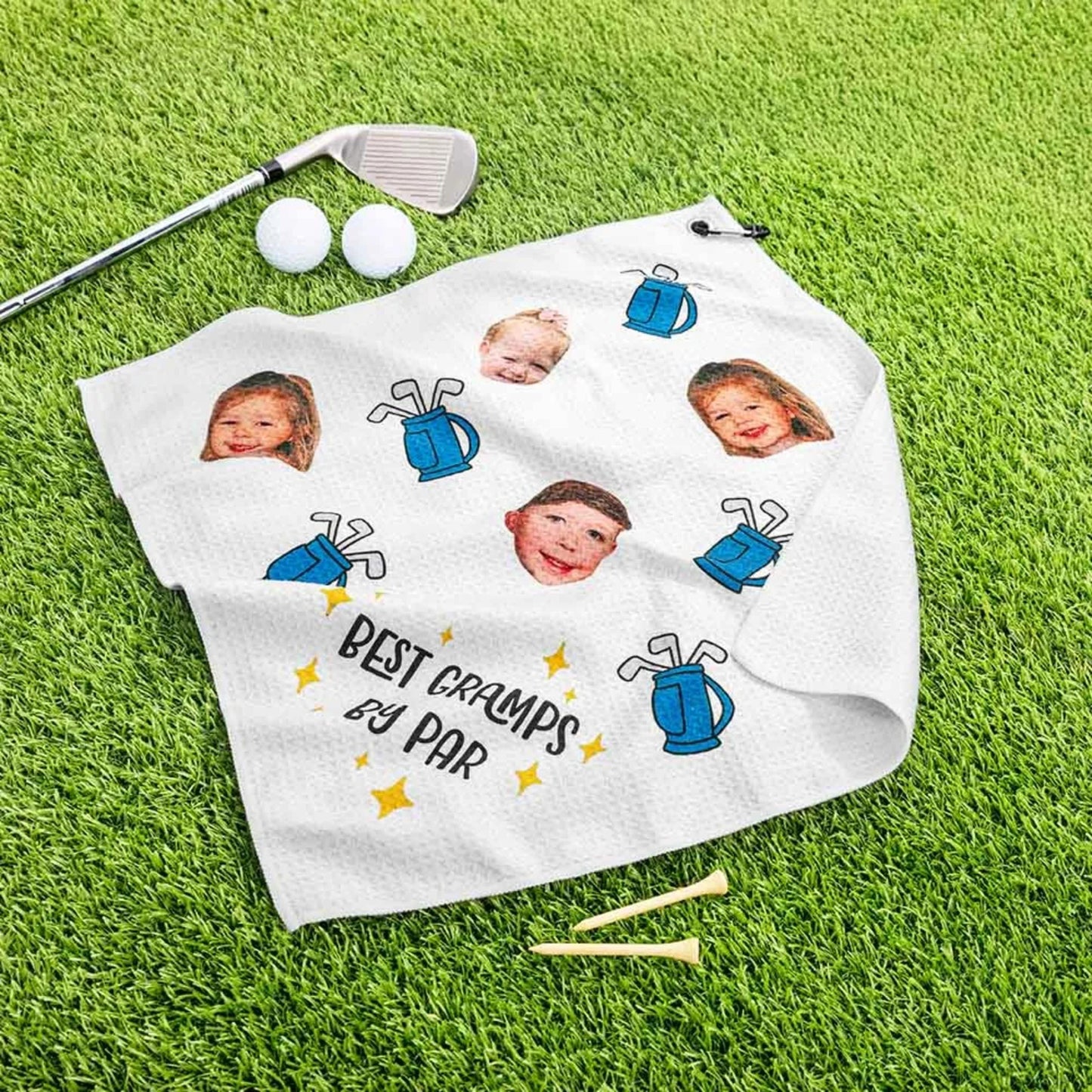 Custom Photo Golf Towel with Face