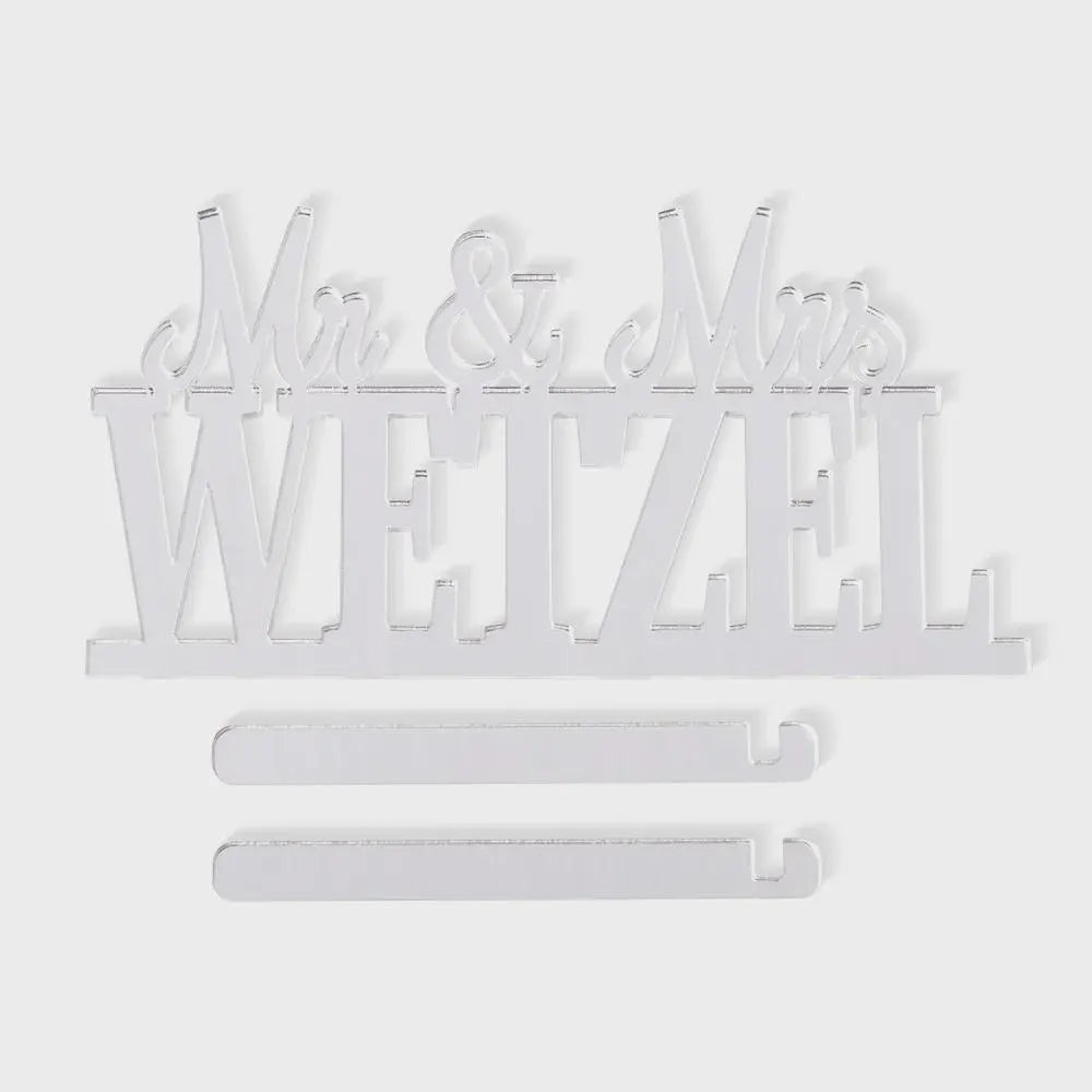 Personalized Mr & Mrs Surname Wedding Name Sign