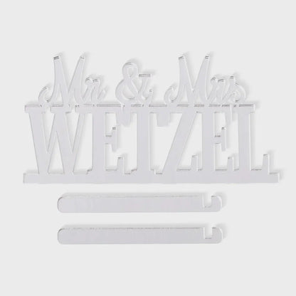 Personalized Mr & Mrs Surname Wedding Name Sign