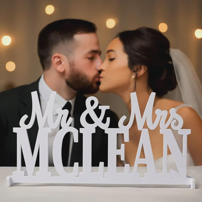 Personalized Mr & Mrs Surname Wedding Name Sign