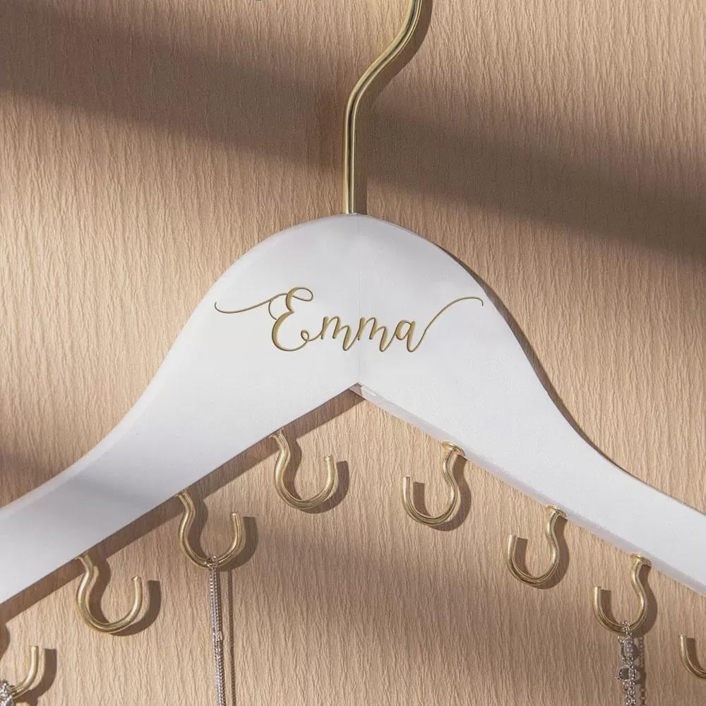 Customized Wooden Jewelry Hanger with Hooks