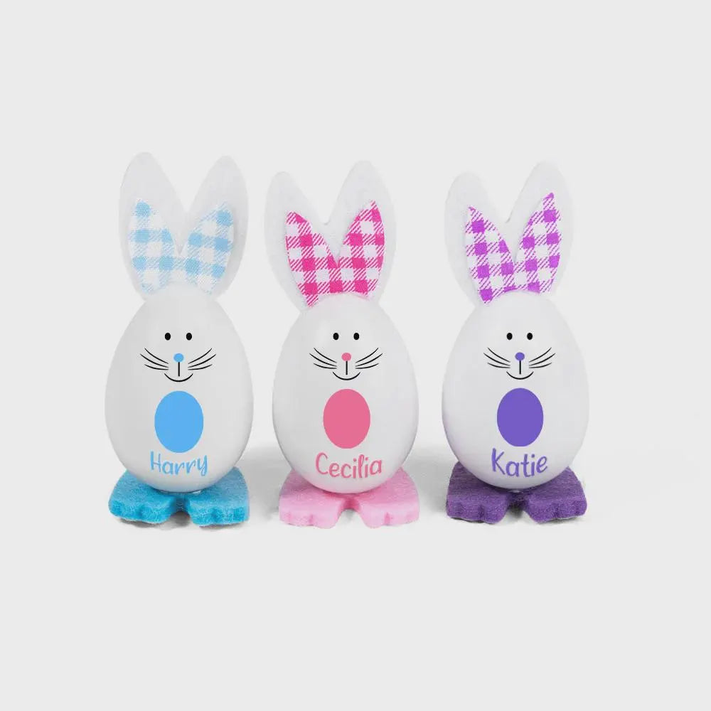 Personalized Set of 3 Easter Bunny Eggs