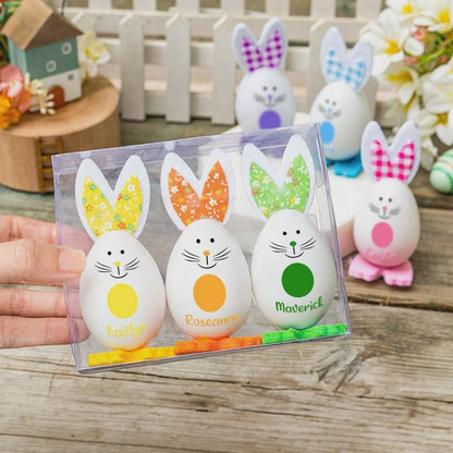 Personalized Set of 3 Easter Bunny Eggs