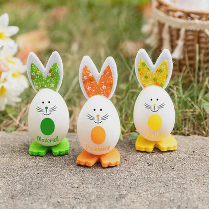 Personalized Set of 3 Easter Bunny Eggs