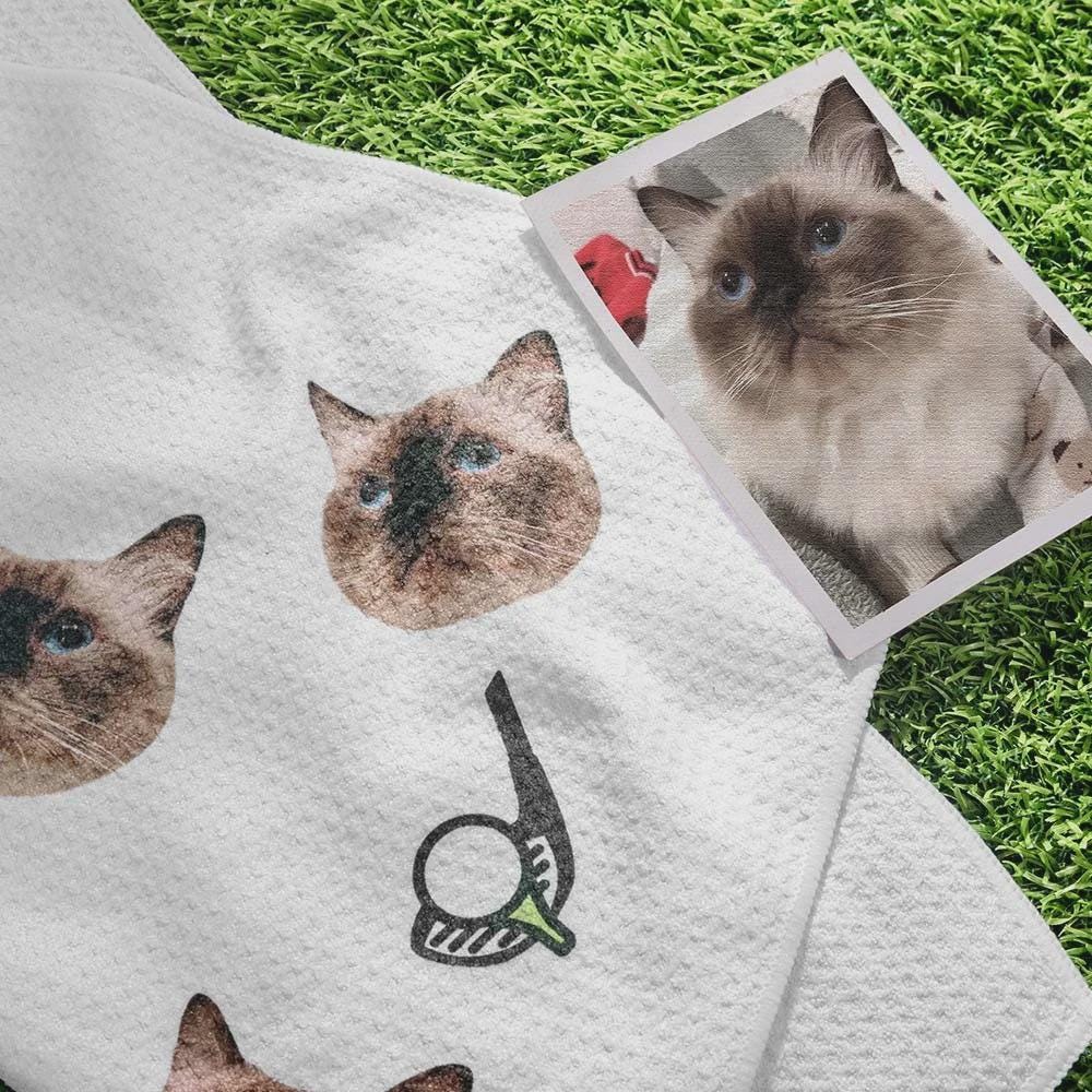 Custom Photo Golf Towel with Face