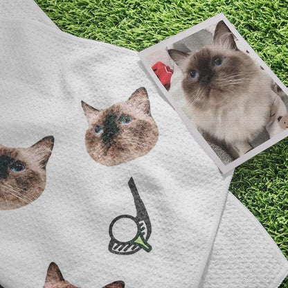 Custom Photo Golf Towel with Face
