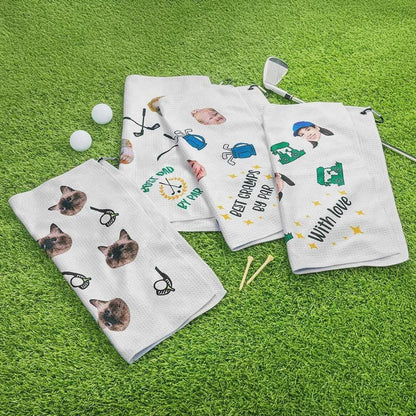 Custom Photo Golf Towel with Face