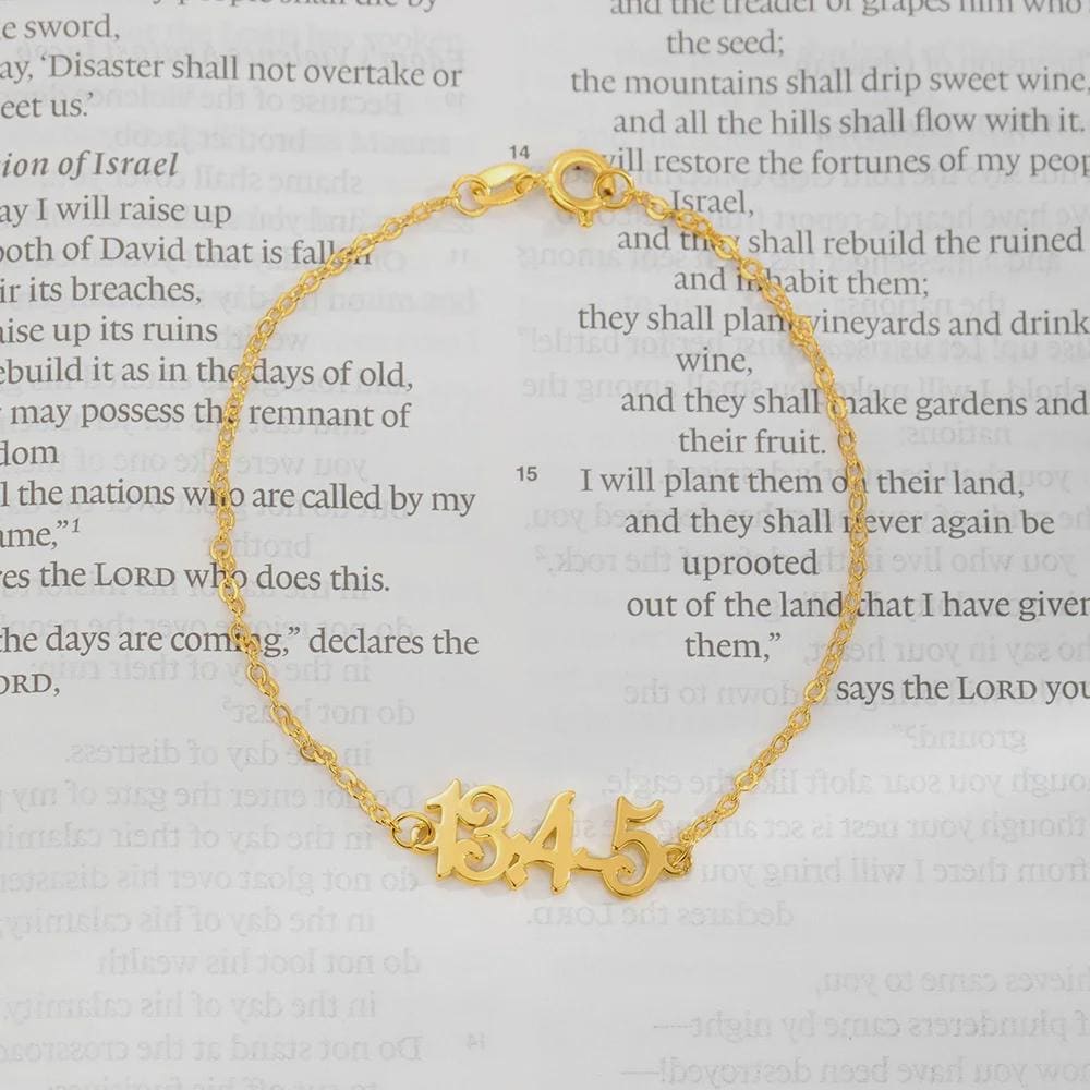 Personalized Bible Verse Number Bracelet