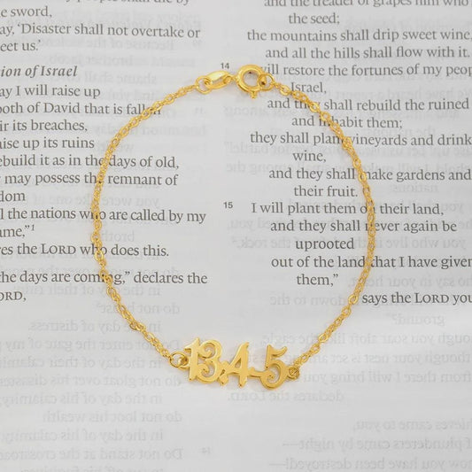 Personalized Bible Verse Number Bracelet