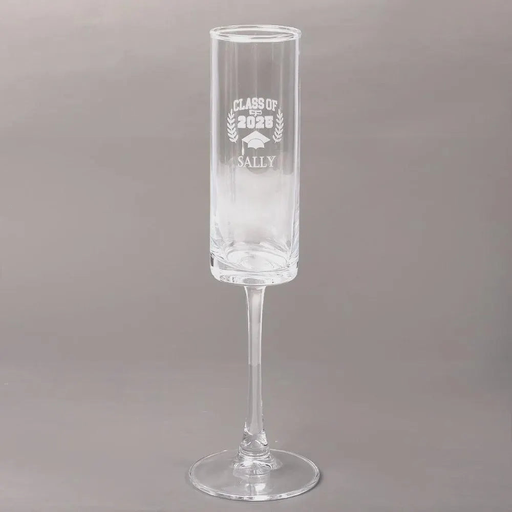 Personalized Graduation Champagne Flute with Name