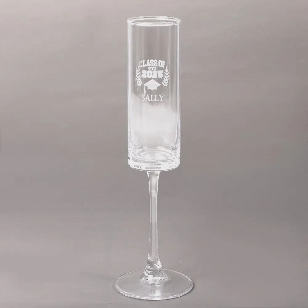 Personalized Graduation Champagne Flute with Name