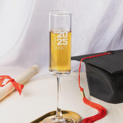 Personalized Graduation Champagne Flute with Name