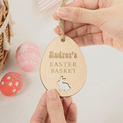 Set of 2 Custom Easter Basket Name Tags