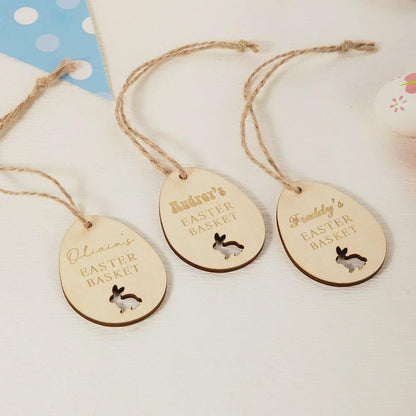 Set of 2 Custom Easter Basket Name Tags
