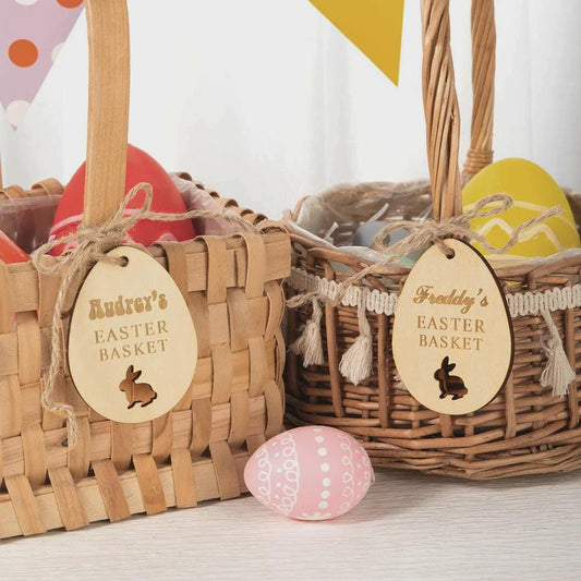 Set of 2 Custom Easter Basket Name Tags